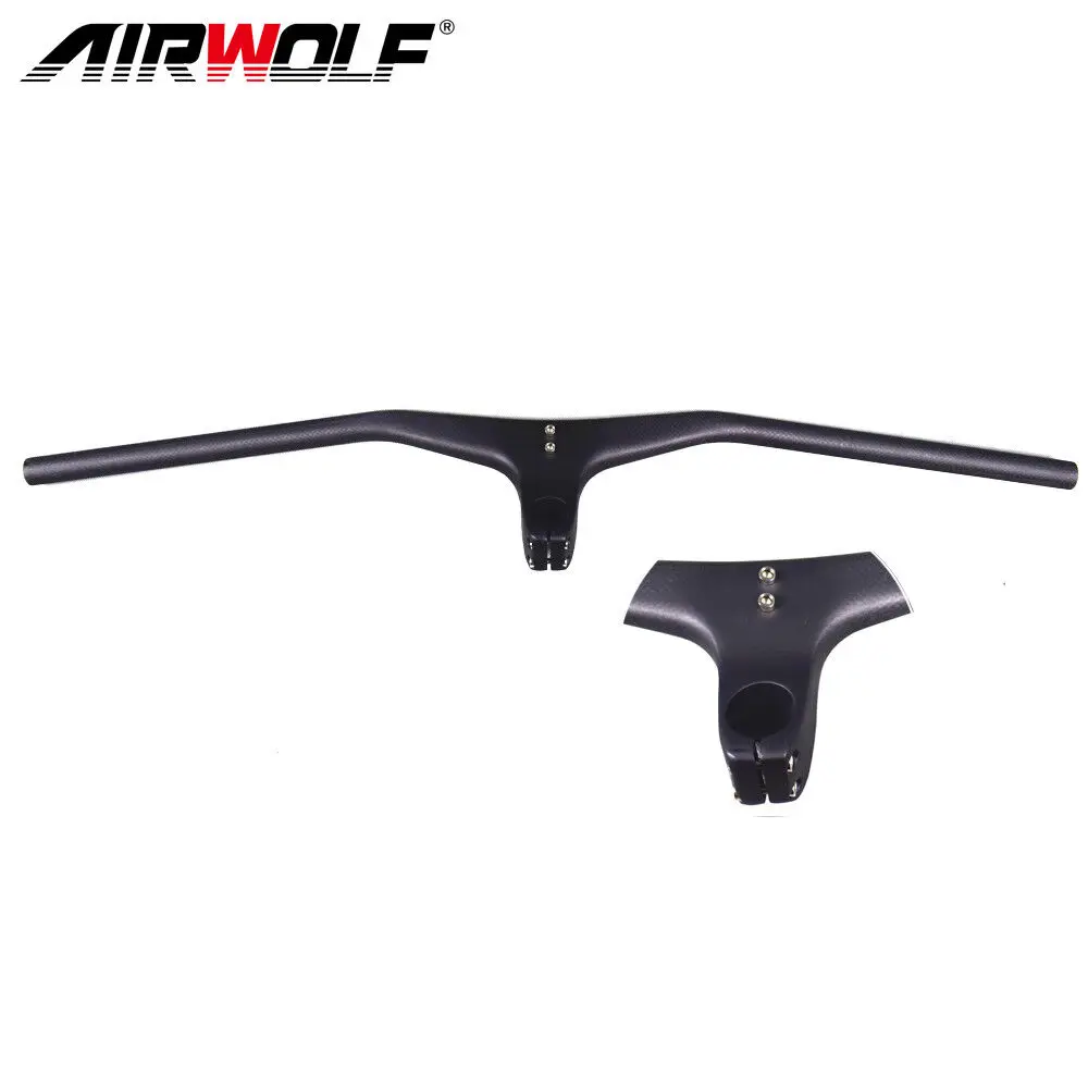Airwolf +/-Manubrio Per Bicicletta Mtb Integrato Full Carbon Da 17 Gradi 620-800*80/90/100/110Mm Manubrio Per Bici Mtb In Carbonio