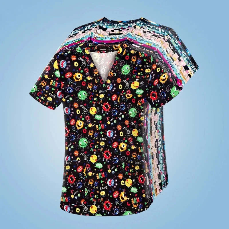 

Uniforme Sanitario Mujer Summer Scrubs Tops Nurse Nursing Workwear Scrub Shirt Laboratory Uniform Doctor Uniform Clothing Unisex
