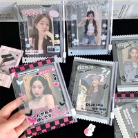 INS Candy Bag Photocard Holder 3 Inch Idol Photo Card Sleeves Card Protective Case Badge Protector Case with Keychain Stationery 1