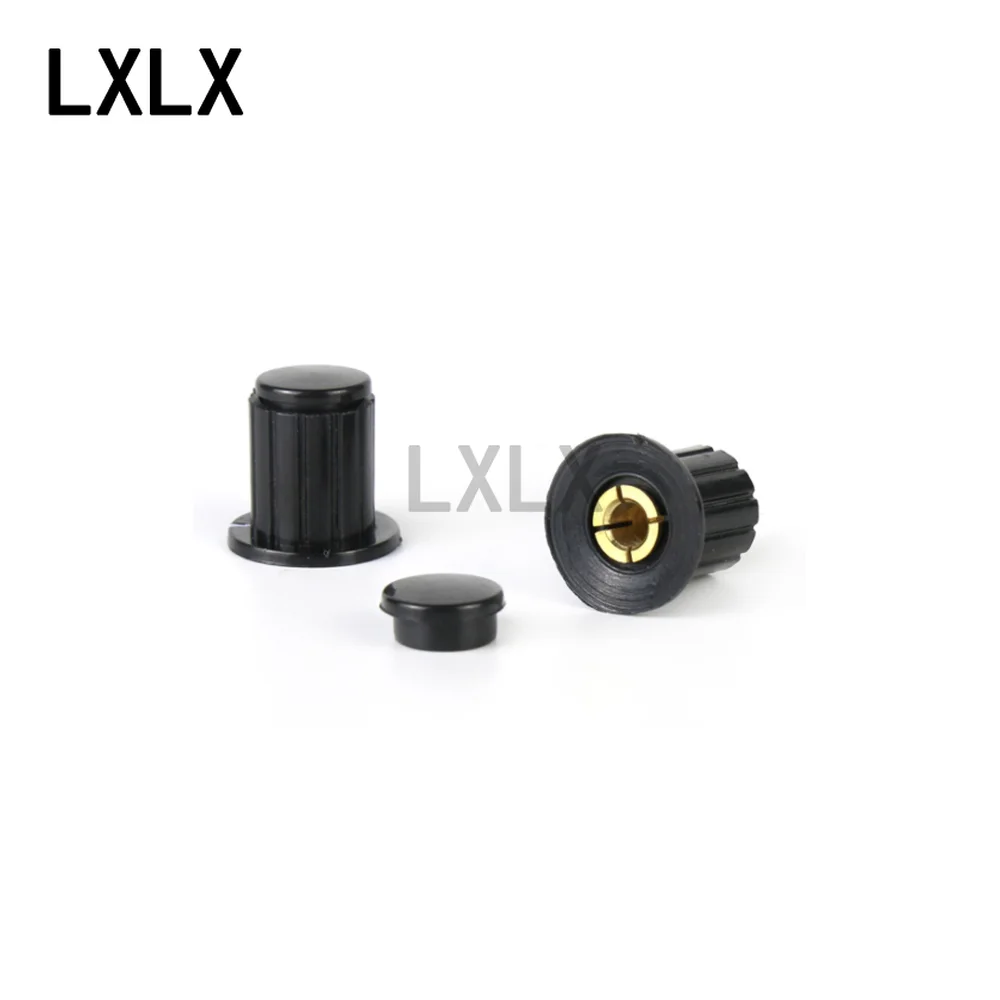 10PCS Plastic Black Knob Cap KYP16-16-4 Grey Knob Cap Copper Core Inner Hole 4mm for WXD3 RV16 WX14 WH5 Potentiometers