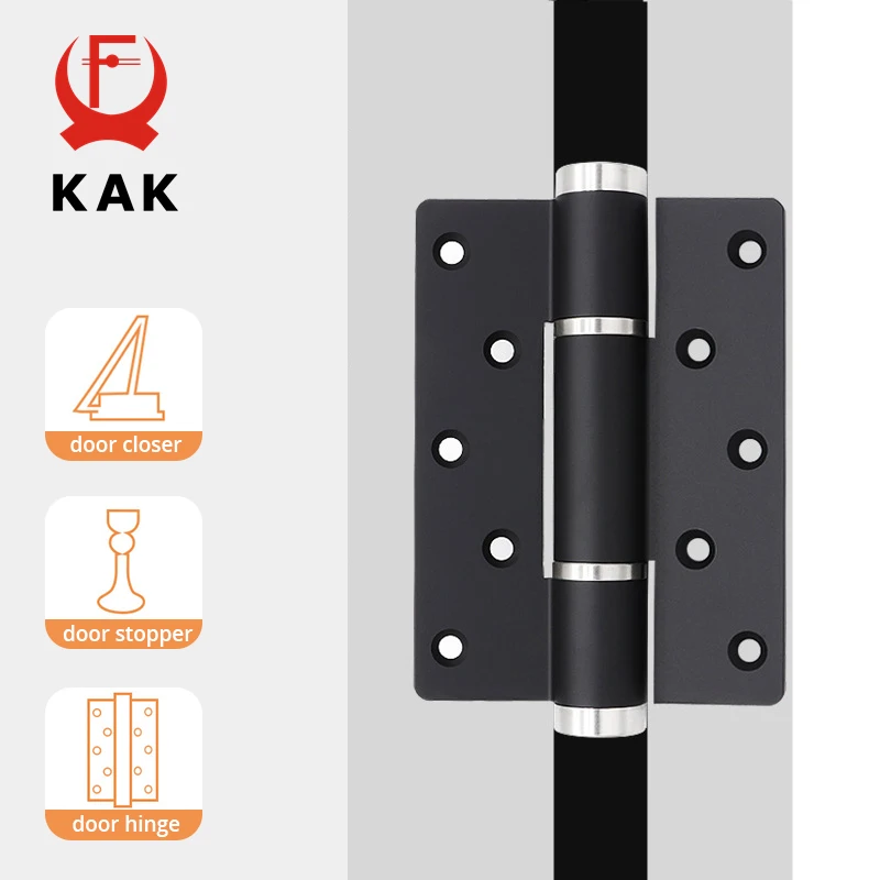 KAK 2 Pack Hydraulic Door Hinge Automatic Door Closer 90&deg; Positioning Adjustable Stopper Soft Closing 50KG Hardware door stopper door closer
