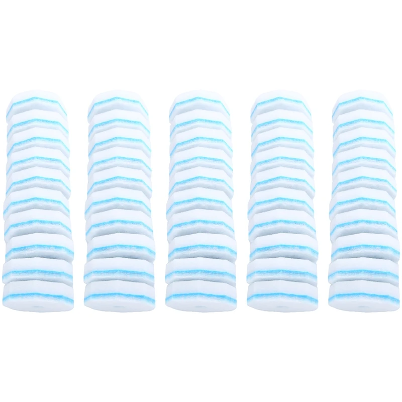 

50 Count Upgraded Toilet Brush Wand White Sponge Toilet Cleaning Wand Head Compatible Wand Refills