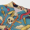 Creative Skull Cartoon For Halloween Printed New Hawaiian Shirt Men Casual Short Sleeve Tops Plus Size Summer Shirts 4
