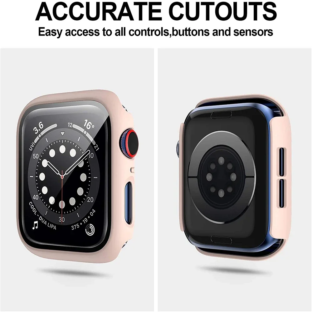Premium Screen Protector Case with Glass Cover - Apple Watch Accessories