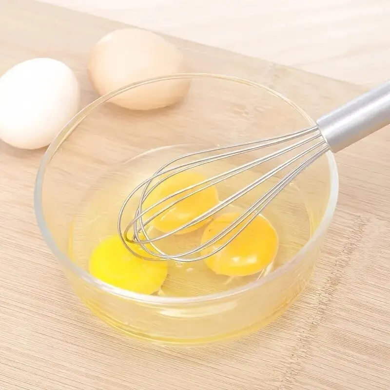 1pc, Whisk, Stainless Steel Egg Beater, Blender, Mixer, For Blending, Whisking, Beating And Stirring, Baking Tools, Kitchen Gadg