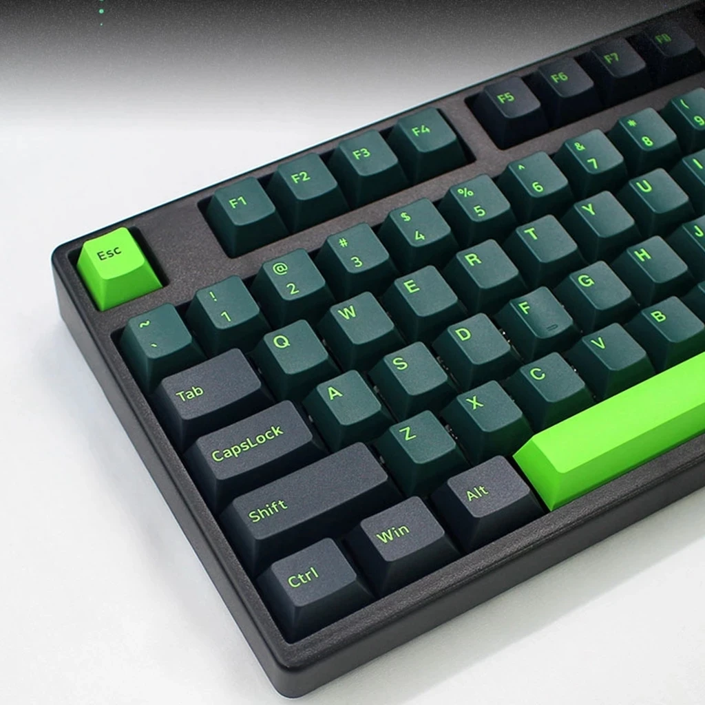 Teclas Gmk Ondas Sonoras Teclado Mecânico Matcha Luz Verde Conjunto Completo Pbt Cherry Profile Keycaps Anne Pro Tm680 Gk61 173 - Imagem 5