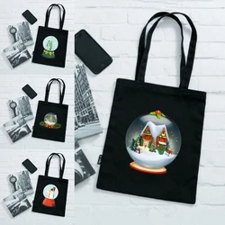 Tote Bag Canvas ShopperCrystal Ball Shopping Bags Shoping Customizable Logo Designer Handbags Woman Women's Shopper Shoulder Big