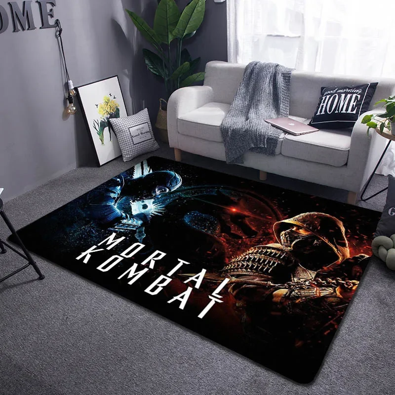 Cartoon Mortal Kombat Carpet for Living Room Home Decoration Bedroom Bedside Floor Mat Game Room Children Play Large Area Rugs 5