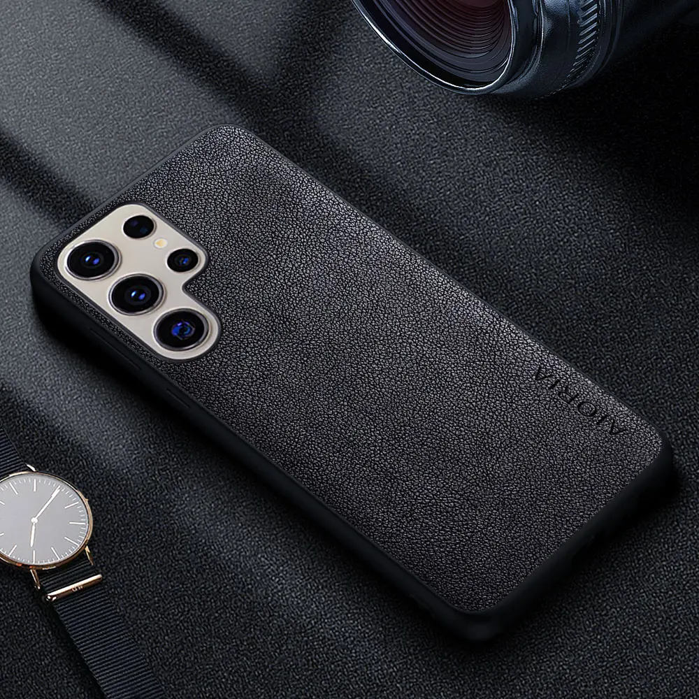 Premium Luxury Leather Retro Business Style Phone Case