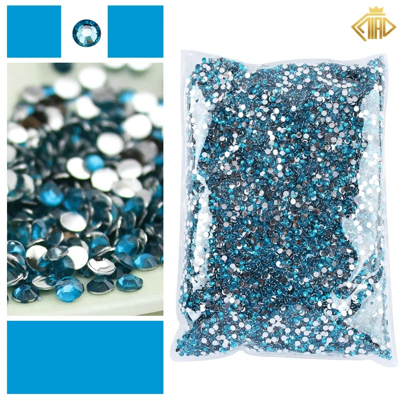 Blue Jelly Flatback Resin Rhinestones for Clothing and Nail Art Decoration