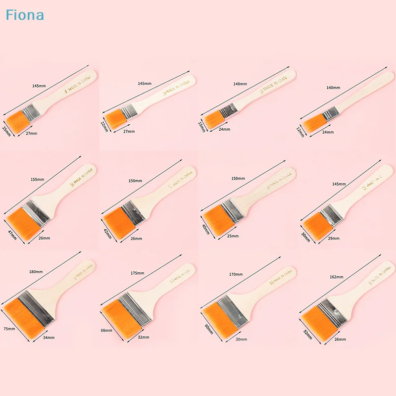 ? 12pcs 나일론 페인트 브러쉬 세트 아크릴 오일 수채화 그리기 및 미술 용품을 위한 고품질 합성 강모 나무 손잡이