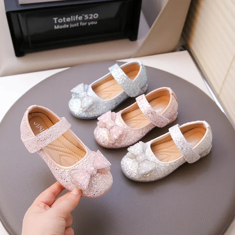 Kids Girls Flat Wedding Party Dance Shoes