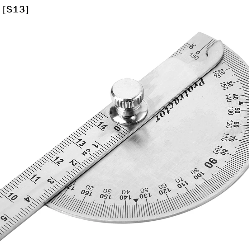15cm 180도 조절 가능한 각도기 다기능 스테인레스 스틸 각도자[S13]