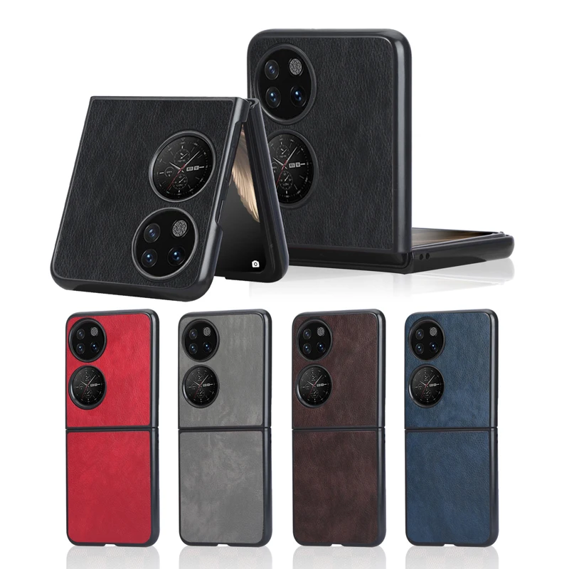 Custodia P50 Pocket Funda Per Huawei P50 Pocket Lychee Skin Grain Pattern Custodia Protettiva In Pelle Pu Custodia Per Cellulare Tasca P50