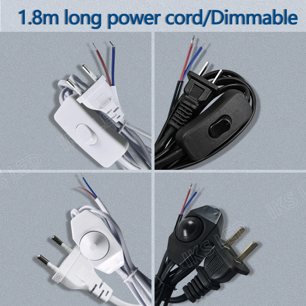 AC Power Cord 1.8m on-off Switch Plug Wire Two-pin EU Plug Cable ...