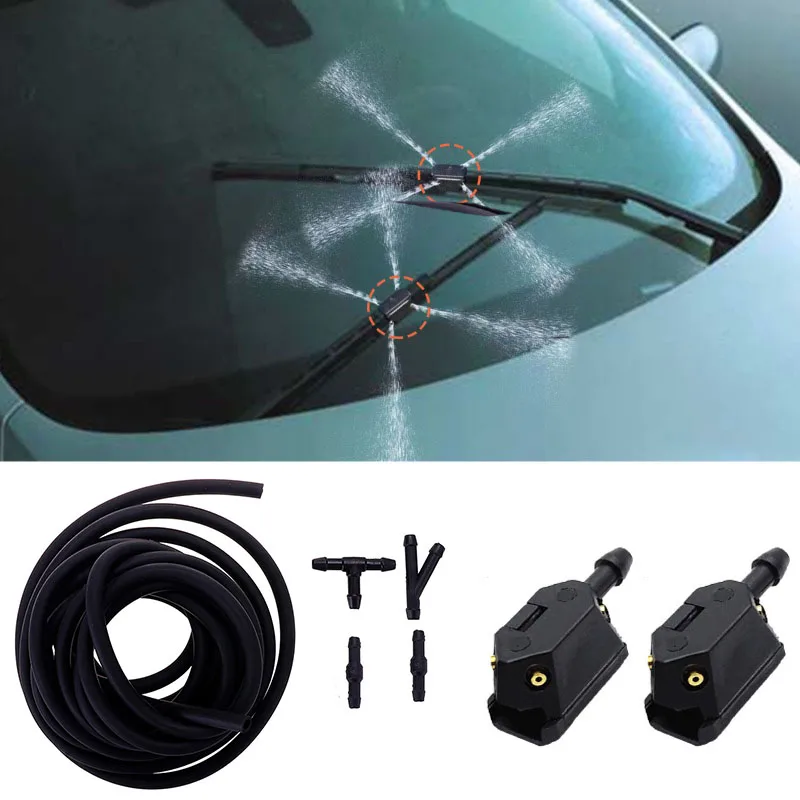 

Universal Car Windshield Washer Wiper Nozzle Hose Tube Pipe Connector T Y Straight for Front Window Headlight Pump Car Parts