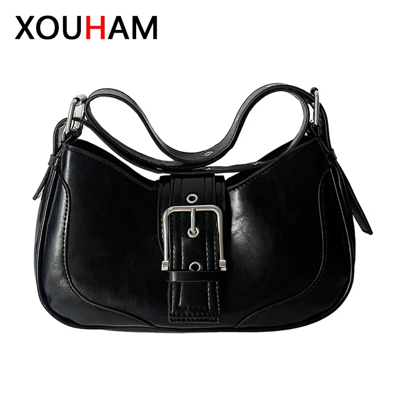 

Fashion Women Shoulder Bag Armpit Bag Design Underarm Bag Pleated Saddle Bag Solid Color Messenger Bag Purse Hobos Handbags