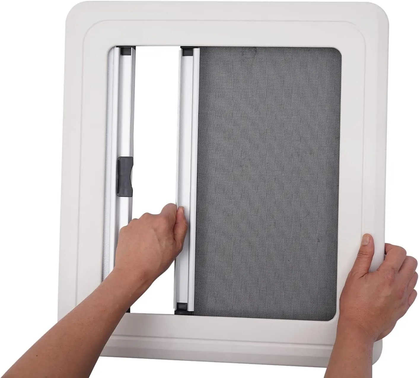 Klappfenster für Wohnmobile, Seitenfenster für Wohnwagen, Schubfenster für Wohnmobile mit integriertem Rollo und Fliegengitter – Detail 5
