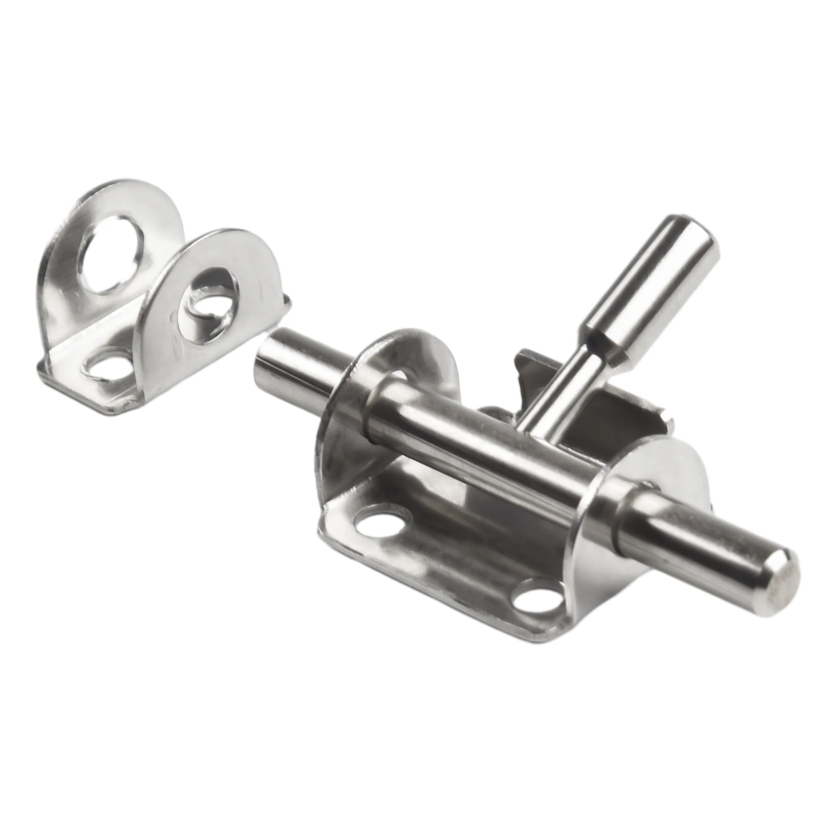 

1pc Hardware Door Lock Stainless Steel Lock Hasp Sliding Bolt Latch Padlock Clasp For Locking Door Window Drawer Cupboard