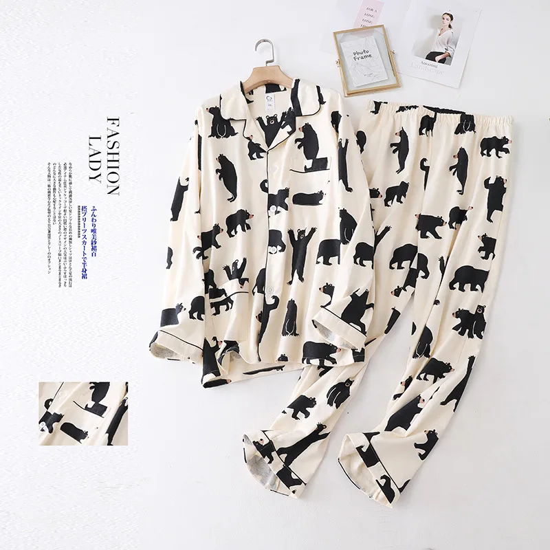 Mens Brushed Cotton Pajamas Sets Sleepwear Home Clothing plus size 100KG pajamas set man pajamas set
