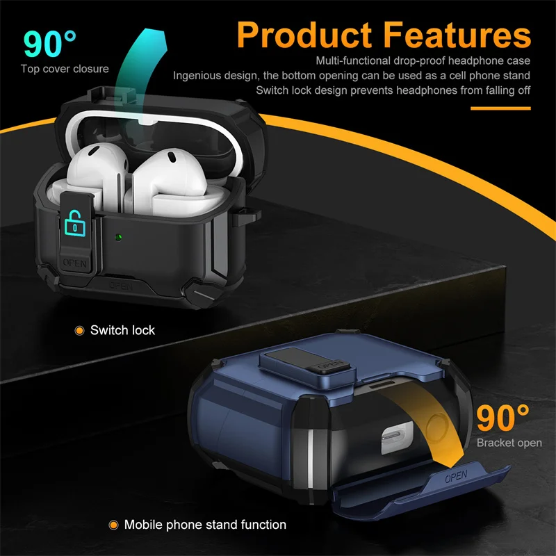 Shockproof TPU Earphone Protective Cover with Hook