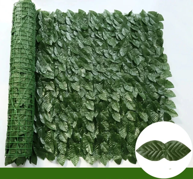 Artificial Ivy Hedge Green Leaf Fence Panels Faux Privacy Fence Screen for Home Outdoor Garden Balcony Decoration