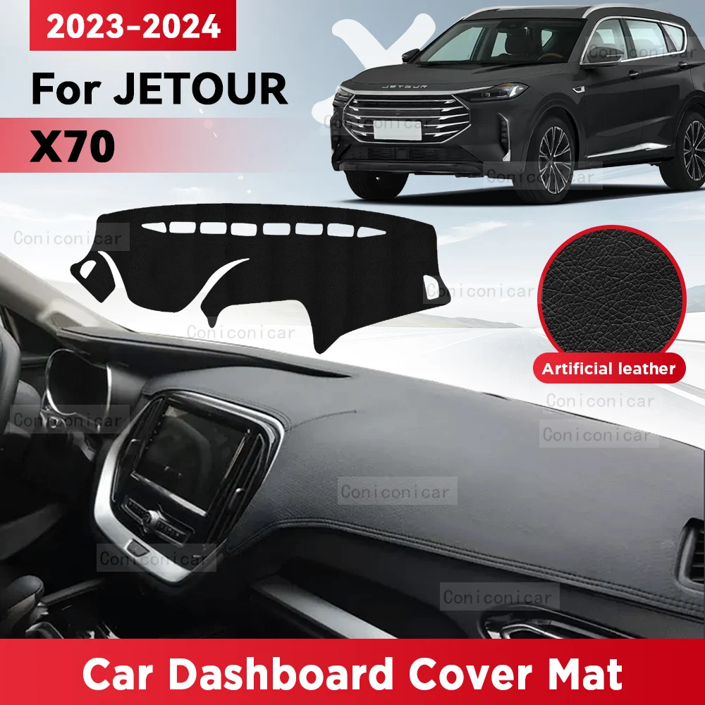 

For CHERY JETOUR X70 2023 2024 Car Dashboard Cover Mat Sun Shade Pad Avoid Light Mat Instrument Carpet Protection Accessories
