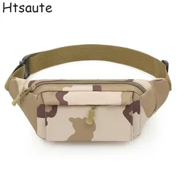 Men Women Casual Canvas Waist Packs Fashion Male Wear Resistant Black Fanny Pack Messenger Shoulder Bag Male Waist Clutch
