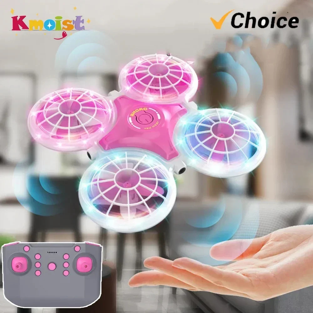 2.4G Mini Rc Flying Quadcopter Drone Flying Obstacle Avoidance Ufo Kid Remote Control Airplane Drone Boys Girls Toy for Beginner 1