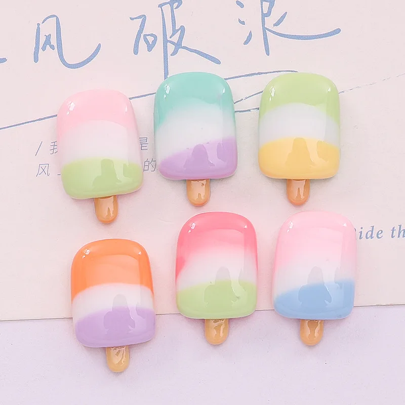 

20pcs Resin Jelly Ice Cream Cabochons Imitation Food Slime Charms Flatback for Party Srapbooking Embellishment DIY Making