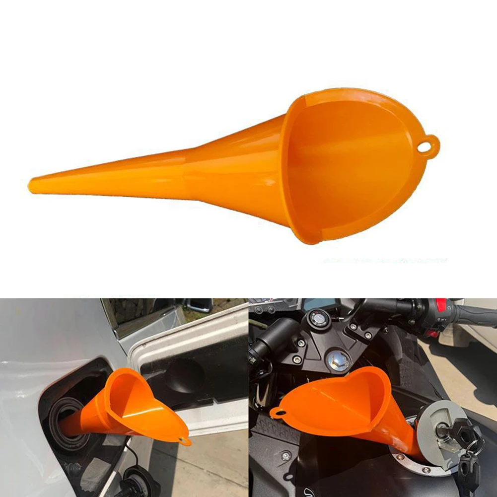 

1X Long Stem Funnel Car Gasoline Oil Filling Tools Plastic Anti-splash Refueling Motorcycle Oil Fuel Filling Long Stem Funnel