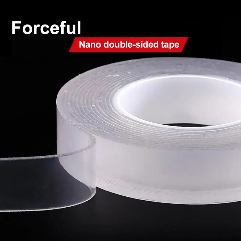 Steel Angle code 1/2/3/5M Nano Tape Double Sided Tape Transparent Reusable Waterproof Adhesive Tapes Cleanable Kitchen Bathroom Supplies Tapes Cabinet Latches