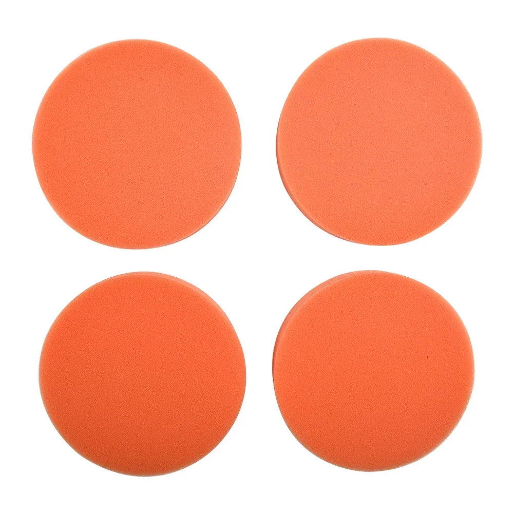 4pcs Car Polishing ing Pad Flat Sponges Polisher er Pads Clean Sponge Polished Cleaning RV Parts Accessories