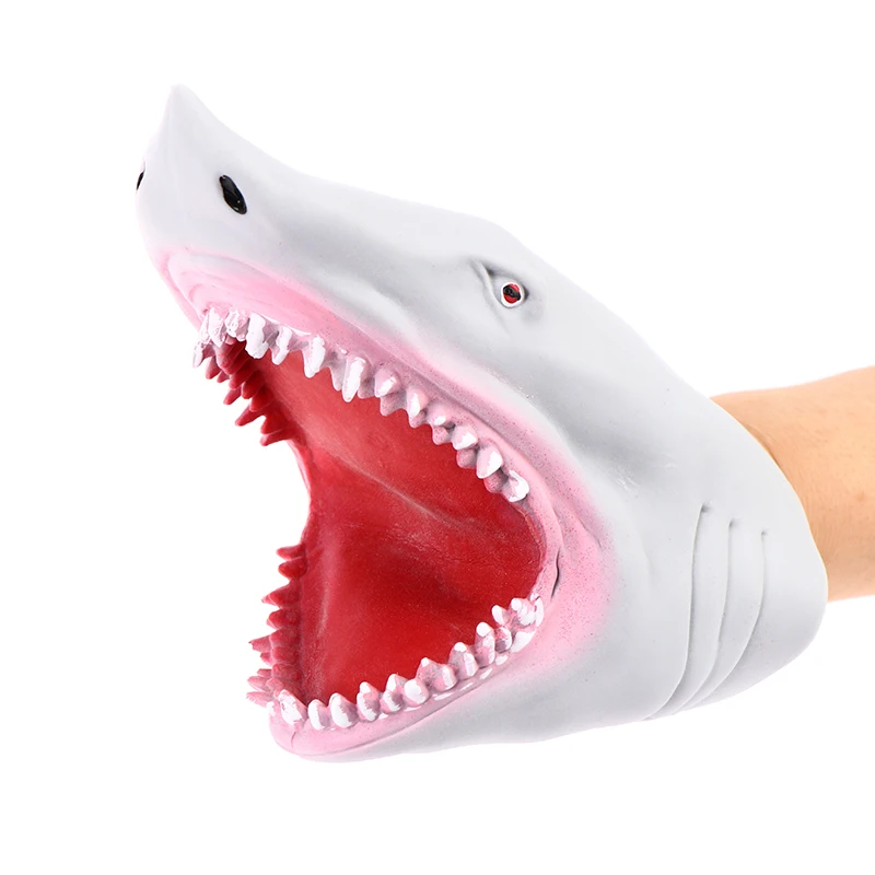 SharkHandPuppetTPRGraySharkHandPuppetGloveTellingStoryDoll
