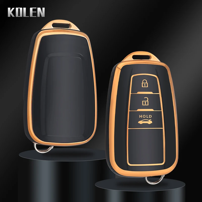 Key Case Cover Key Case Car Key Shell Flip Key Fob Shell TPU Car Remote Key Case Cover for Toyota Corolla Prius Camry CHR C-HR RAV4 Altis Land Cruiser Prado Keyless