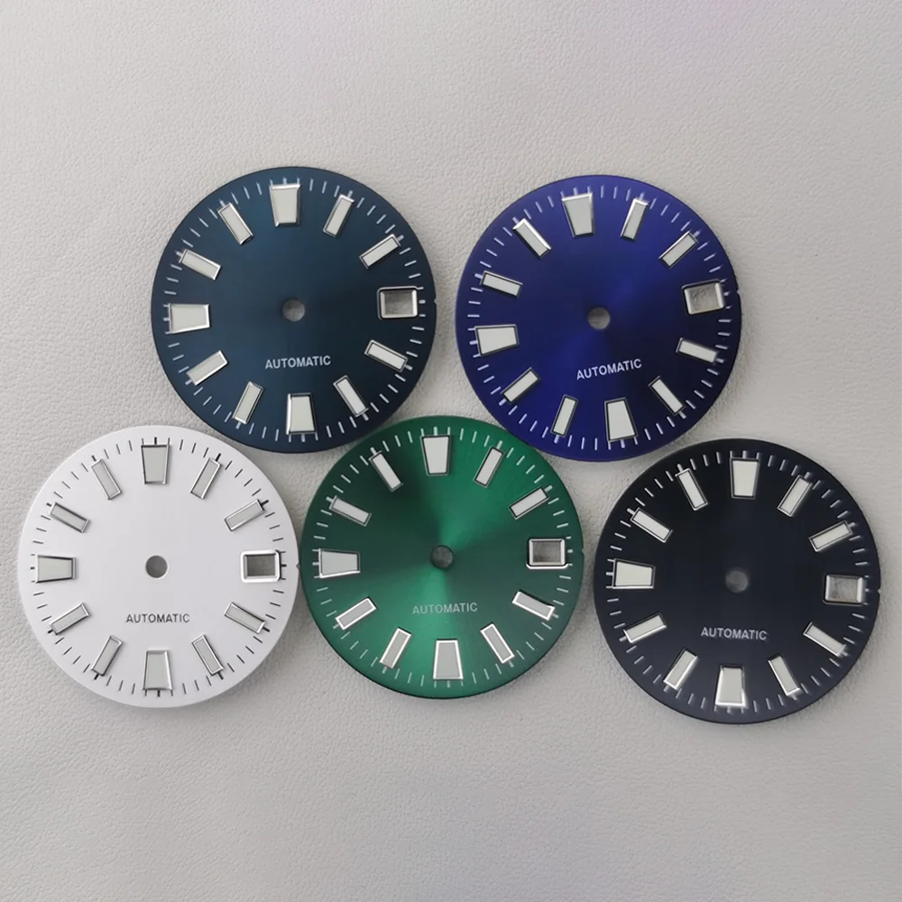 

Sunray dial NH35 NH36 Green Luminous GS Dial 28.5mm White Blue Black Green Grey Dial Modify Watch Accessories