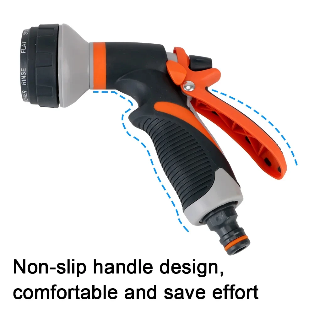 Hose Sprinkle Nozzle 8 Spray Modes Garden Washing Car