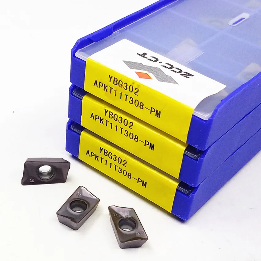 ZCC.CT APKT11T304-PM YBG302/APKT11T308-PM YBG302/APKT11T312-PM YBG302/APKT11T316-PM YBG302, 박스당 10 개