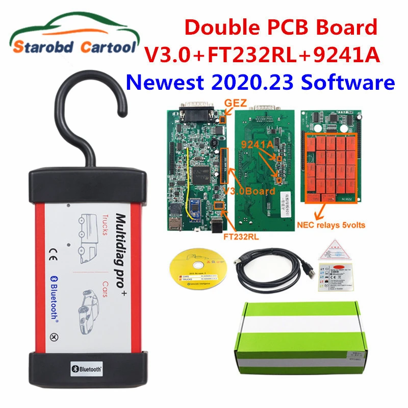 TCS Multidiag V3.0 9241A Chip 2020.23 Keygen Software Double Green PCB