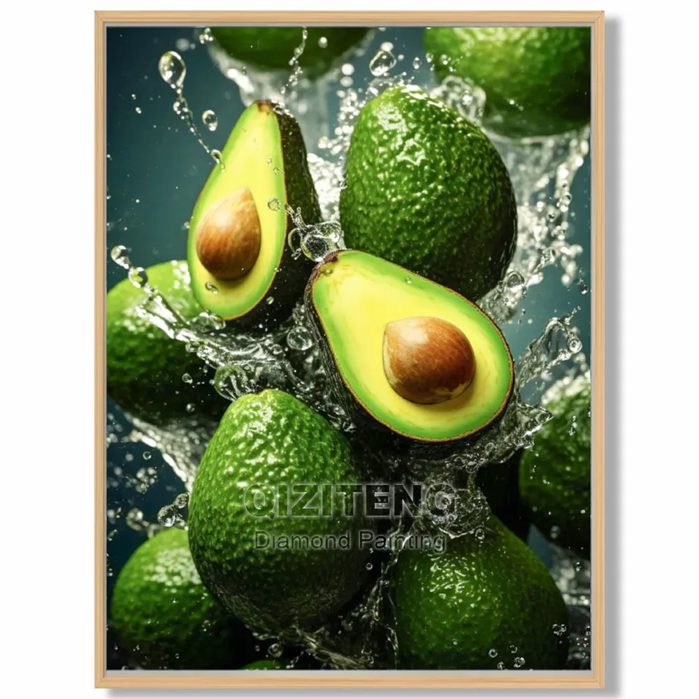thumbnail image 1 of Pintura de diamante 5D DIY con forma de comida, fruta, café, pan, mosaico de diamantes completo, bordado, paisaje, punto de cruz, juego de arte para decoración del hogar, 1 of 5