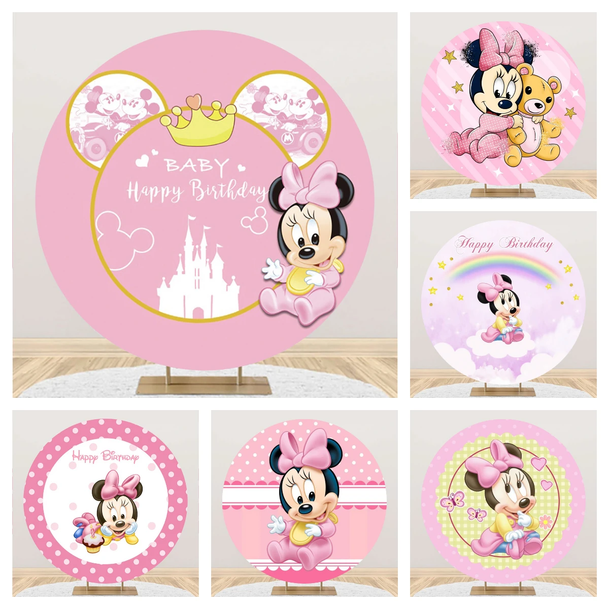 minnie-mouse-decora-es-de-anivers-rio-rodada-photo-backdrop-fundos-de