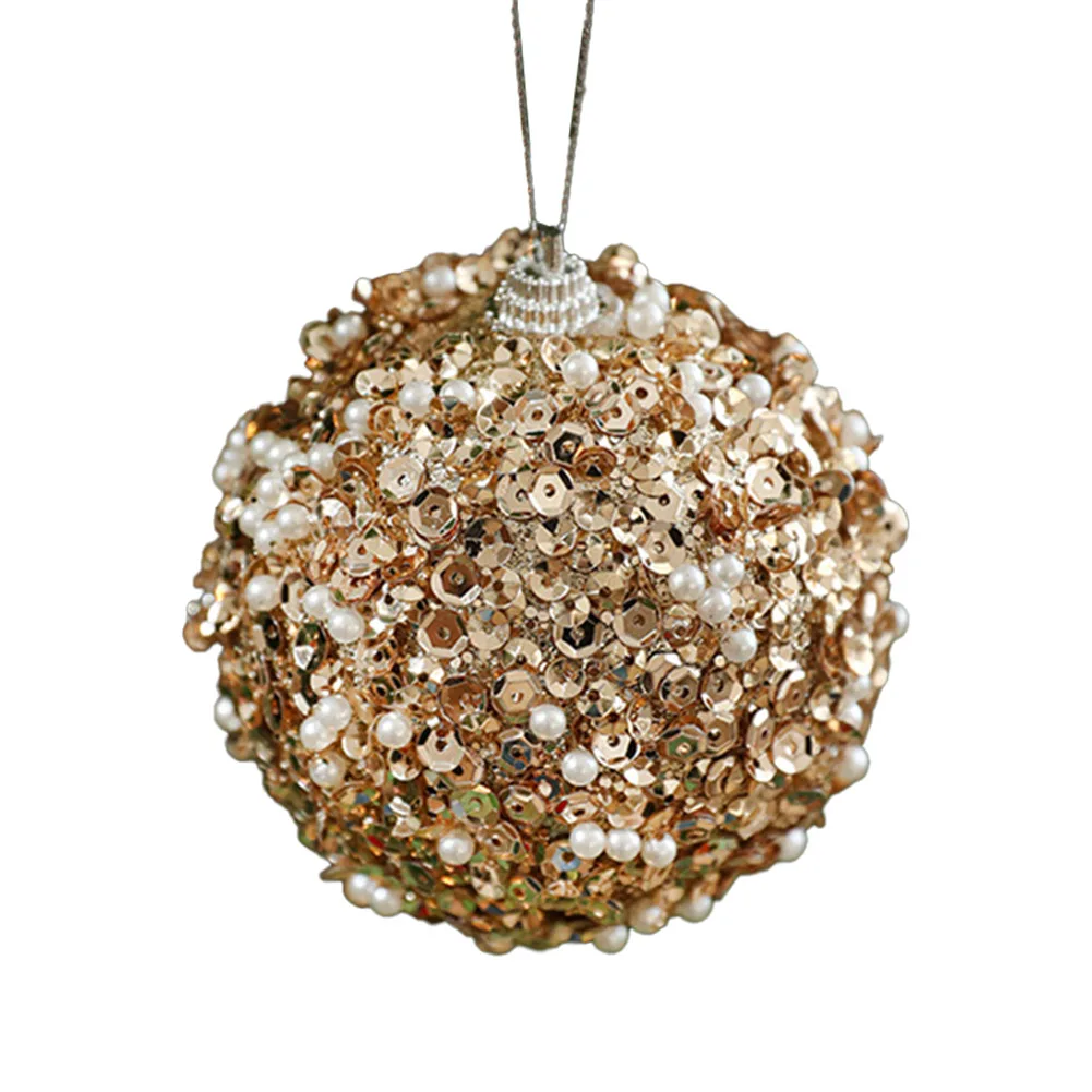 thumbnail image 1 of 1 pieza de adornos navideños con purpurina de 8 cm, adornos de bolas brillantes para decoraciones de árboles de Navidad, bodas, fiestas, bolas colgantes, 1 of 5