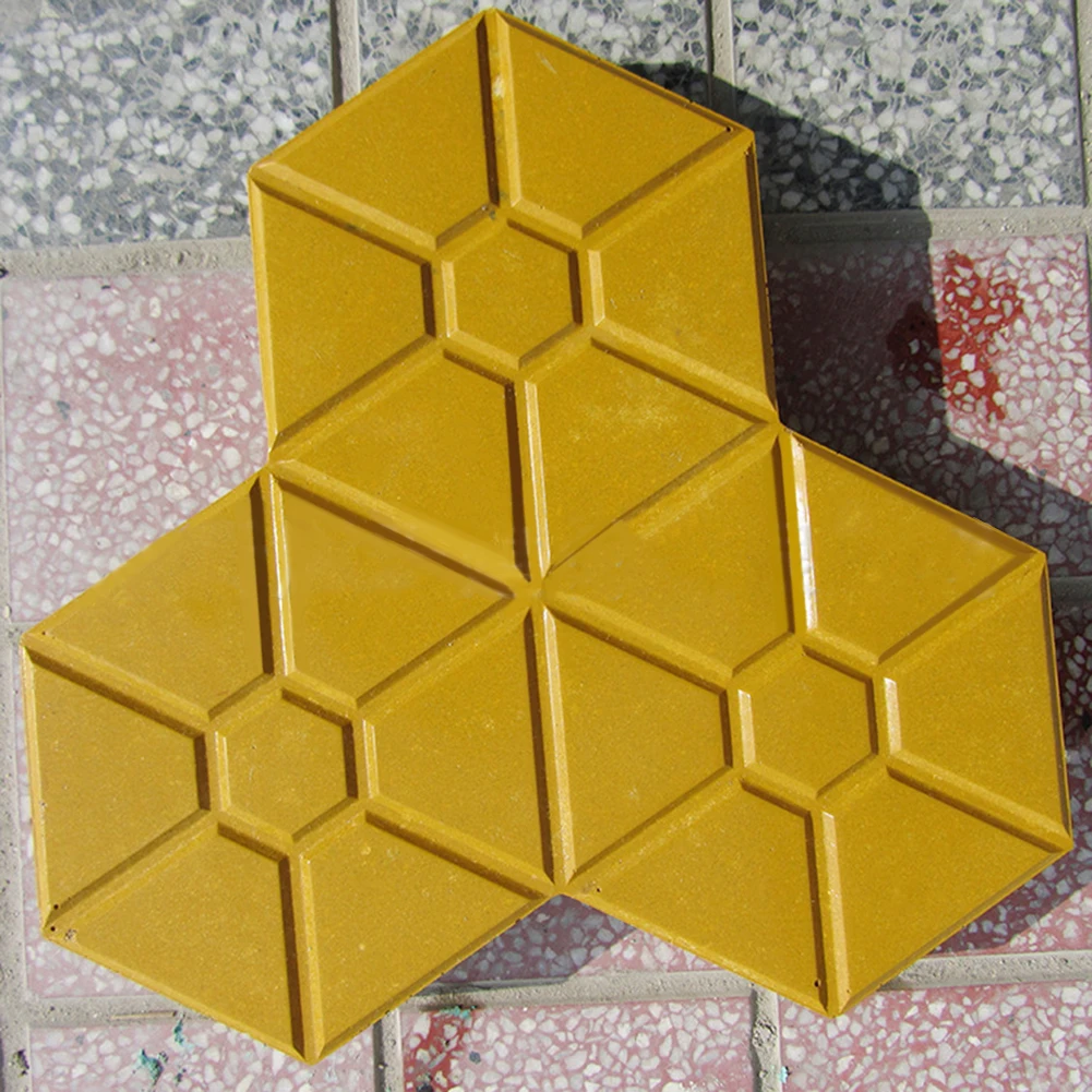DIY Plastic Garden Yard Paving Mold Maple Leaf Walkway Mold Paving Brick Mould Cement Brick Stone Road Concrete Molds