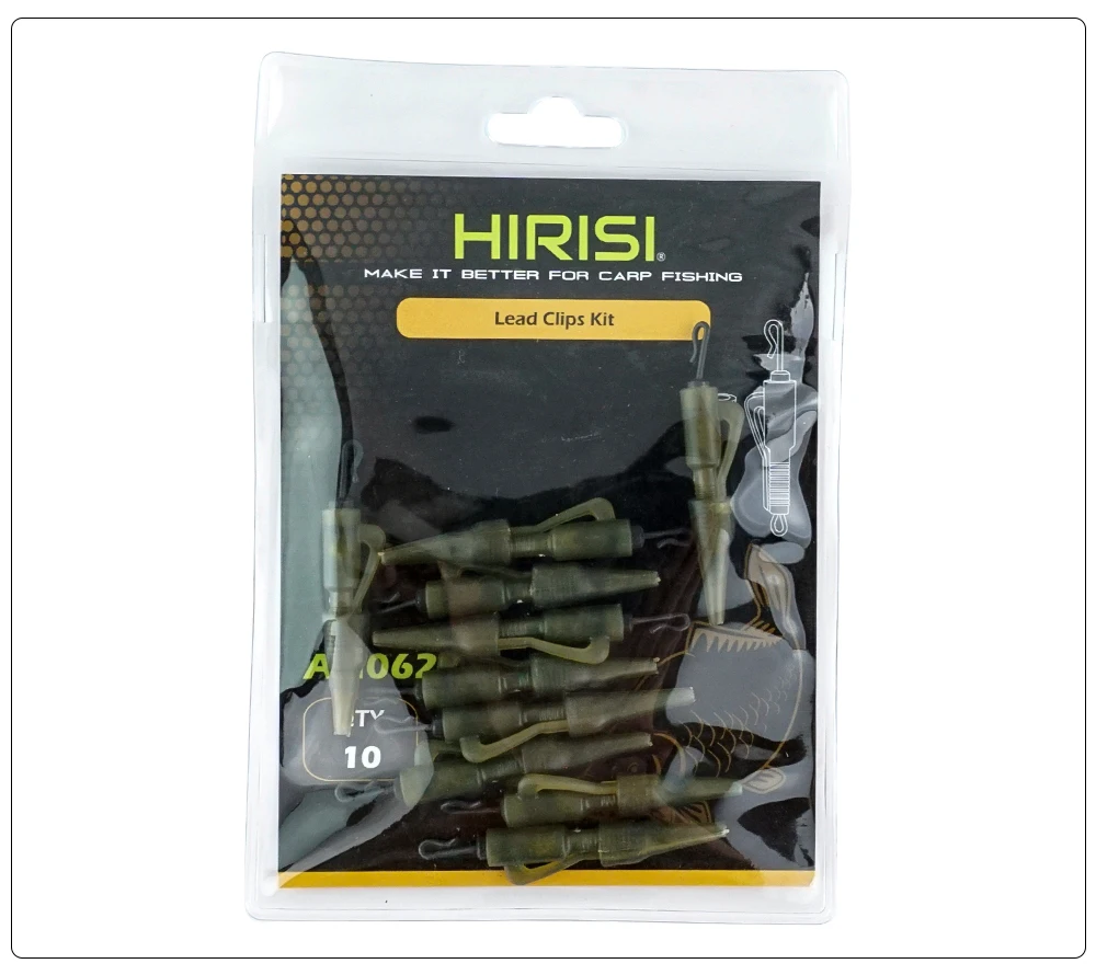 Hirisi 10set Karpfen Angeln Quick Change Hybrid Blei Clips mit Schwanz Gummi Kegel Anti Tangle Sleeve Angeln Zubehör – Detail 6