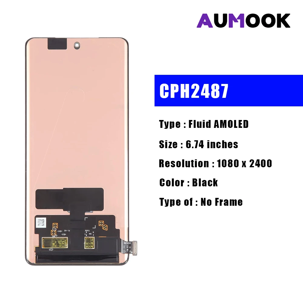 OnePlus 11R 5G LCD 디스플레이 터치 스크린 디지타이저 어셈블리, AAA + OEM 유체 AMOLED, 1 + 11R 5G CPH2487
