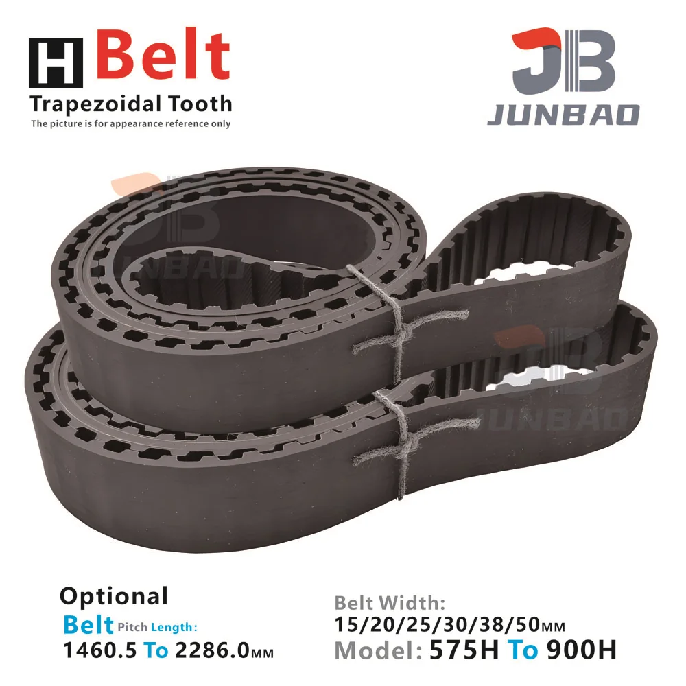 

H-Type Timing Belt 575H To 900H Pitch Length LP=1460.5 To 2286.0MM Width 15 25 20 30 38 50MM Synchronous Conveyor Belt 3D parts