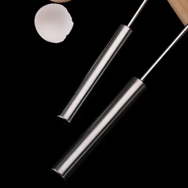 Stainless Steel Whisk Manual Automatic Rotating Milk Foam Stick Household Baking Egg White Flour Utensils