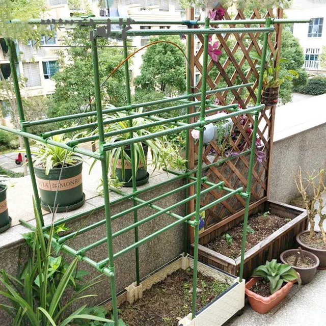 Kerti Növények Hegymászó Állványoszlopok És Tartozékok Szőlő Dinnye Állvány Tartó Termesztés Rácshálózat Háló - Image 2