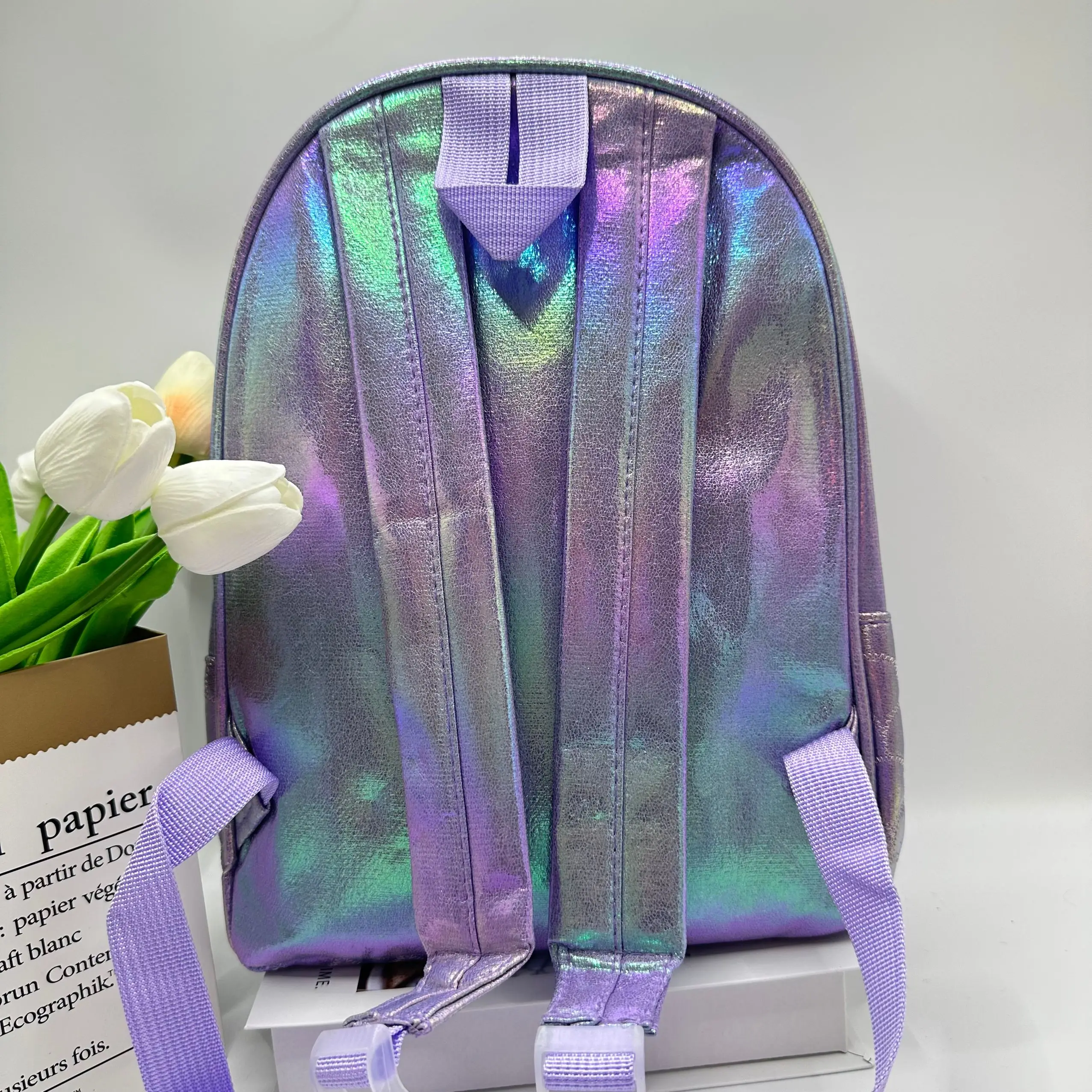 New Mermaid PU Backpack Custom Student School Bag Large Capacity Girl's  Backpack Personalized Name Birthday Gift Bags 5