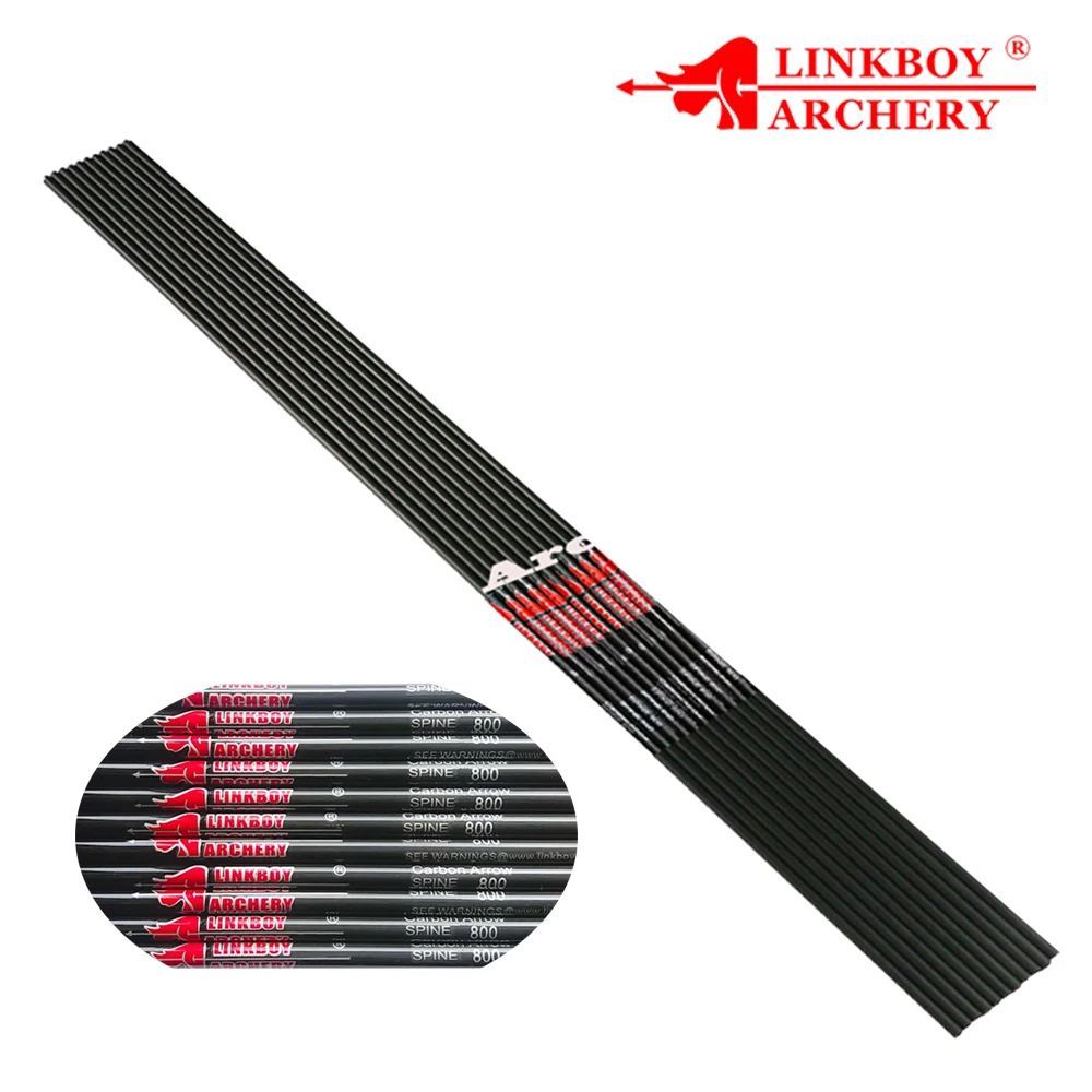 

Linkboy ArcheryCarbon Arrow Shaft ID4.2mm Spine350-1200 30" Recurve Bow Carbon Arrows Hunting Shooting 12Pcs